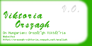 viktoria orszagh business card